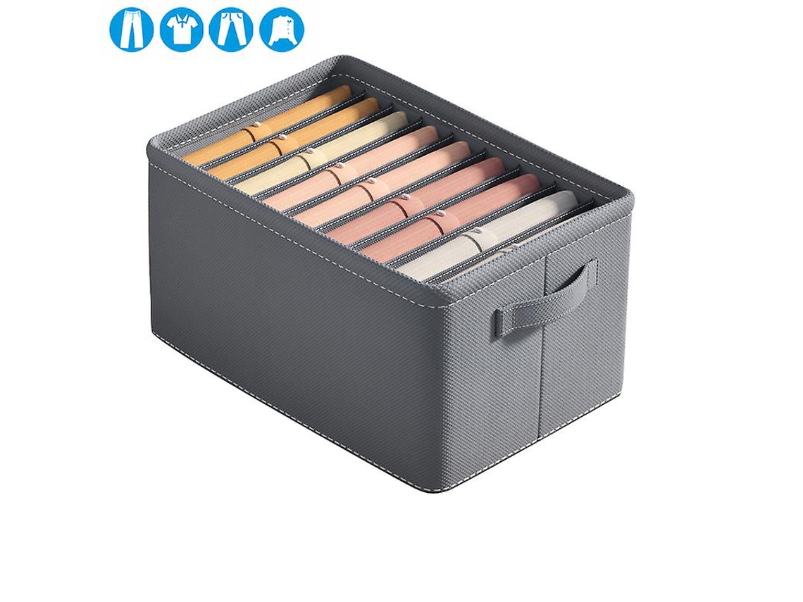 Organizador de cajones de ropa de 9 compartimentos, plegable y lavable, para ropa, camisas, calcetines y ropa interior.