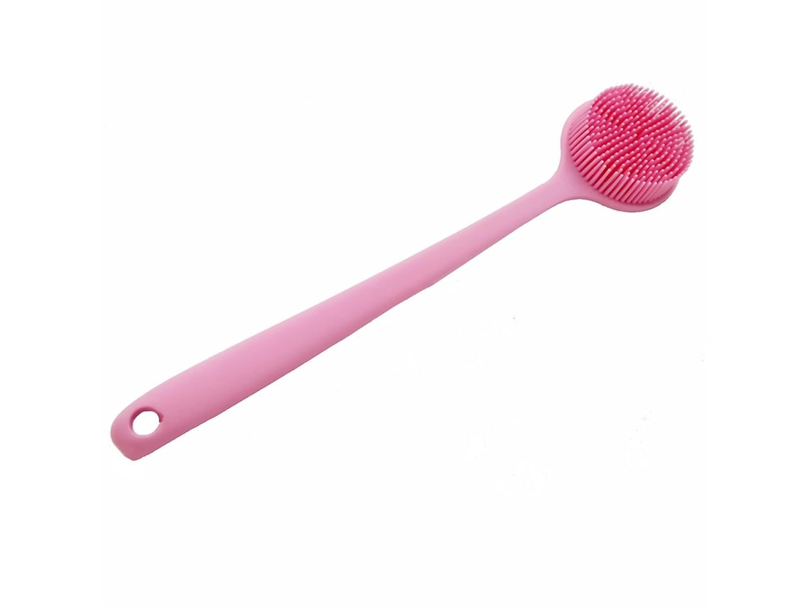 Escobilla De Silicona Para Cuerpo Con Mango Largo, Cepillo Exfoliante Para Ducha, Limpiador Corporal Suave Y Rápido De Secar