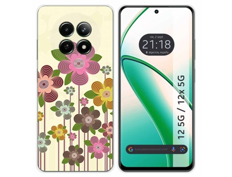 Funda Diseño Flor para Realme 12 5G 12X 5G TUMUNDOSMARTPHONE Silicona Multicolor