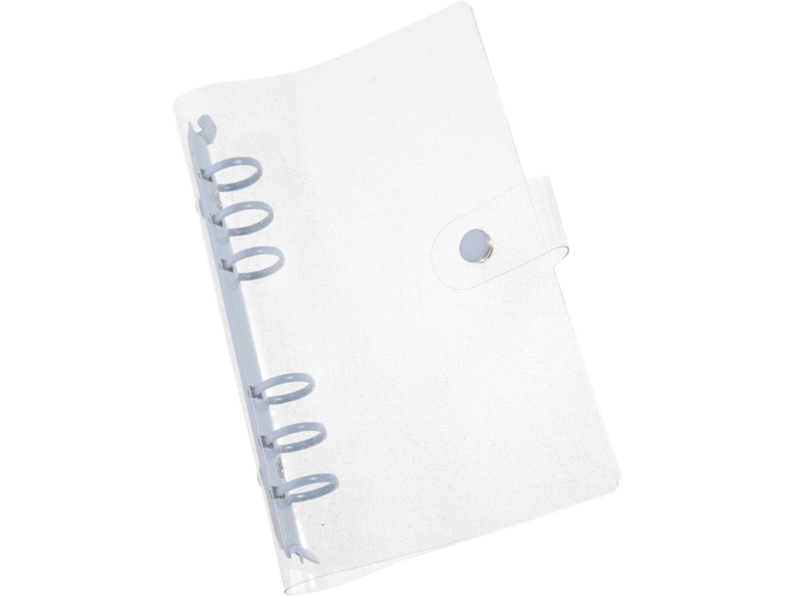 Capa Protetora Transparente Em Pvc Para Caderno Com Botão De Pressão, Recarregável E Seis Compartimentos