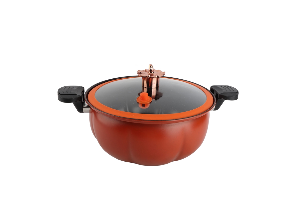 Olla a presión para microondas, antiadherente, 8 L, 28 cm, tapa de cristal, hierro forjado, cocina | Sin marca