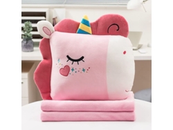 Conjunto De Almohada Y Manta De Viaje Con Forma De Animal, Suaves Y Mullidas, Compactas Para Avión Y Coche.
