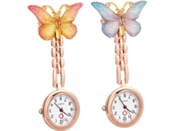 Reloj Bolsillo Cuarzo Enfermeras Juego 2 Piezas Colorido Metal Sólido Grado Médico Estudiantes Diario 38 Clip