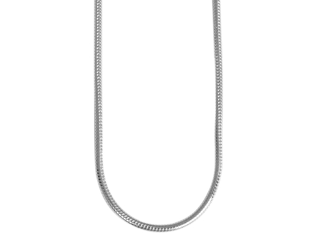 Collar Serpiente en Plata de Ley 925 Shadi Bañado en Rodio 45 Cm