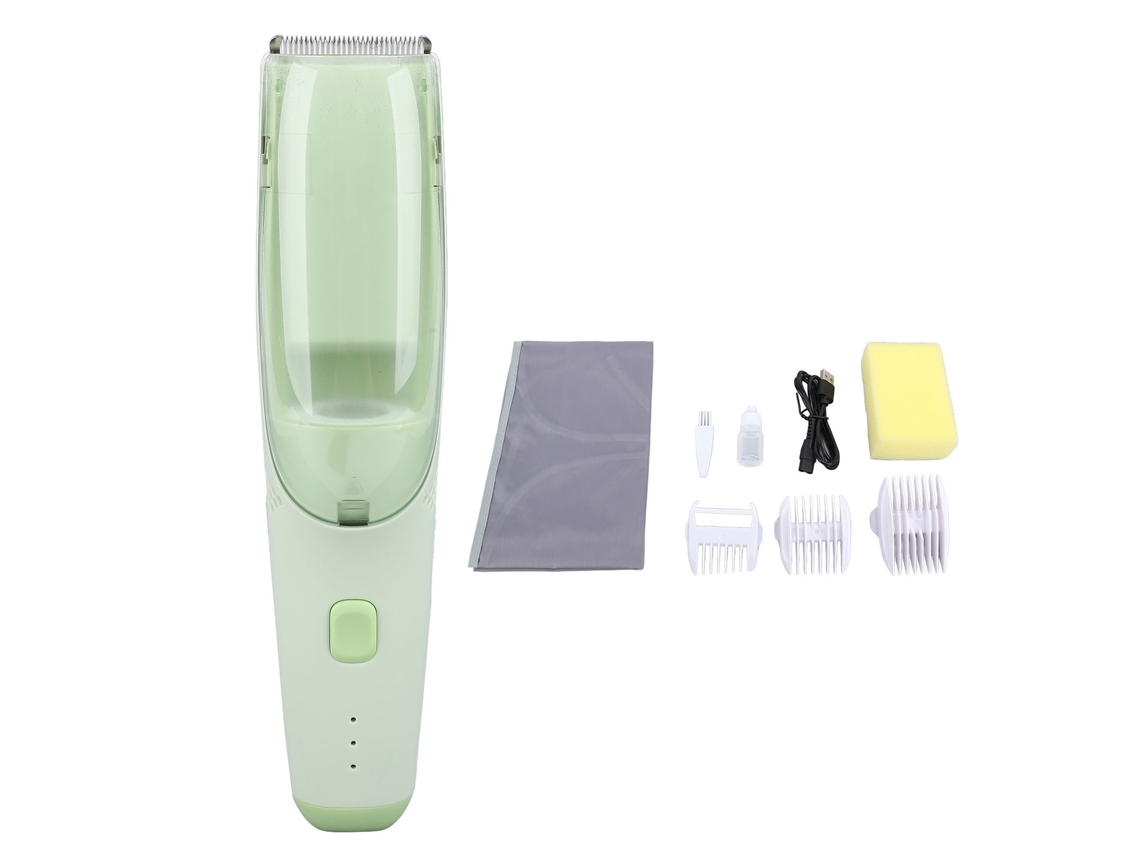 Peine Para El Cabello Infantil Con Aspiradora, Inalámbrico, Recargable, Resistente Al Agua Ipx7, Verde