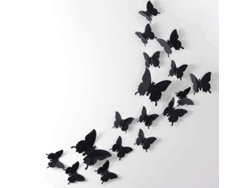 2026-24 Pegatinas De Mariposas 3d Removibles Para Decoración De Hogar Y Habitaciones (negro)