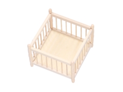 Cama De Bebê De Madeira Para Casa De Bonecas Escala 1:12 Miniatura Berço Acessório