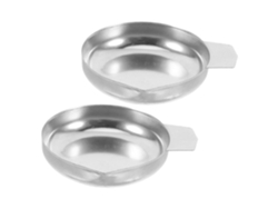 Juego de 2 bandejas de pesaje resistentes de acero inoxidable para joyería y cocina, reutilizables, Co Gokoco