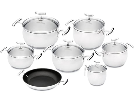 Batería de Cocina SILAMPOS Yumi Glass (7 piezas)