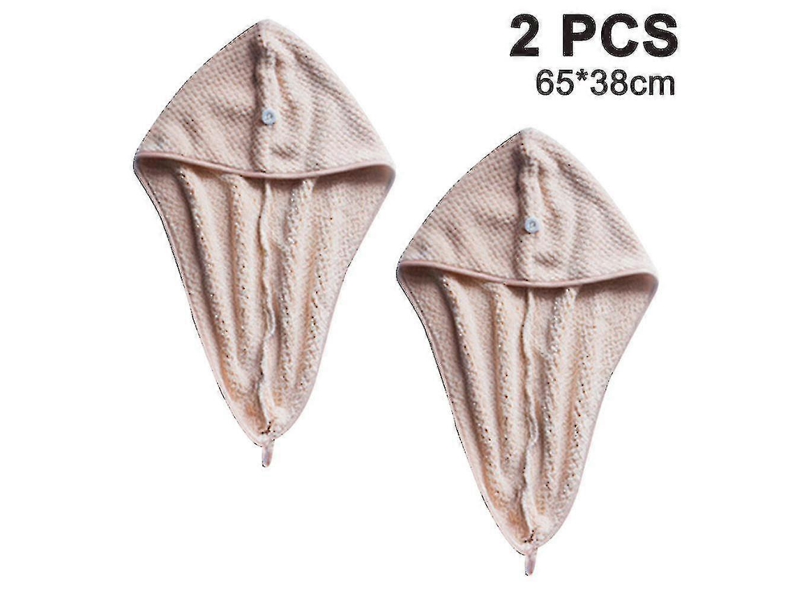 Juego de 2 toallas turbante de microfibra de secado rápido y absorbentes para el cabello Rosewell