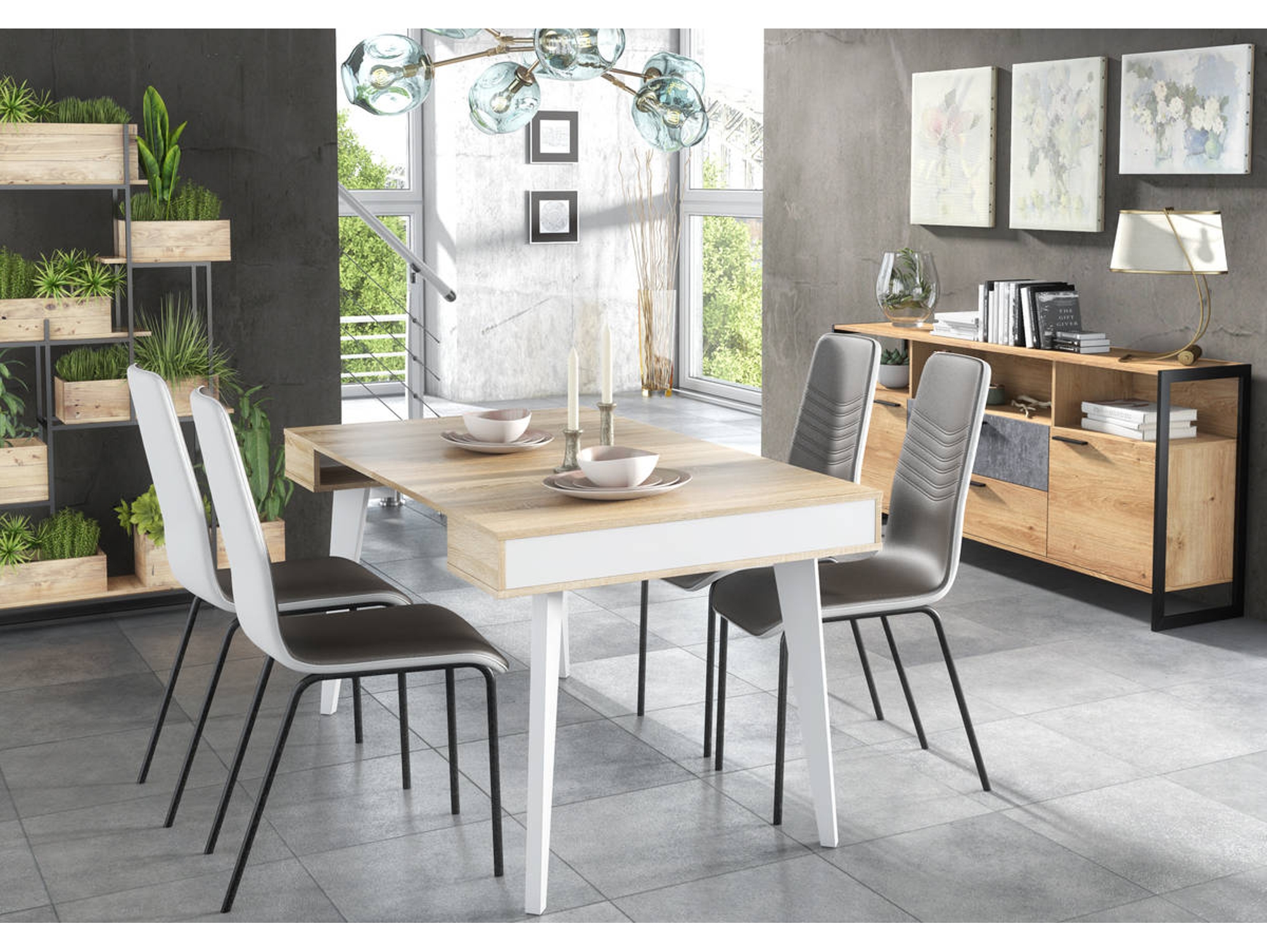 Mesa de Comedor INNOVATION HOME FURNISH NEWNORDICK140BLSO (Blanco