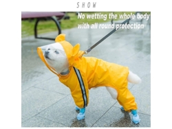 2026-impermeable Para Perros Con Gorro Transparente, Tiras Reflectantes Y Diseño De Oso, Tallas M-3xl, Material Poliéster Resistente Al Agua