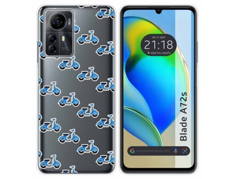 Funda Silicona para Zte Blade A72s diseño Scooter Dibujos TUMUNDOSMARTPHONE
