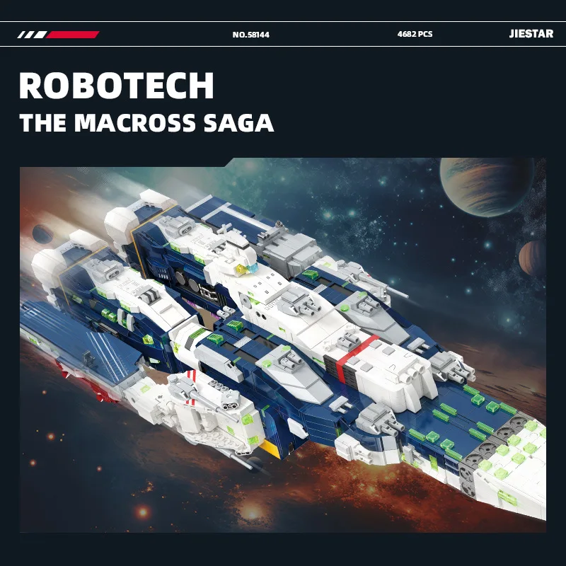 (58144) 4682 Bloques de construcción para el modelo de nave espacial SDF-1 de Star Trek Macross