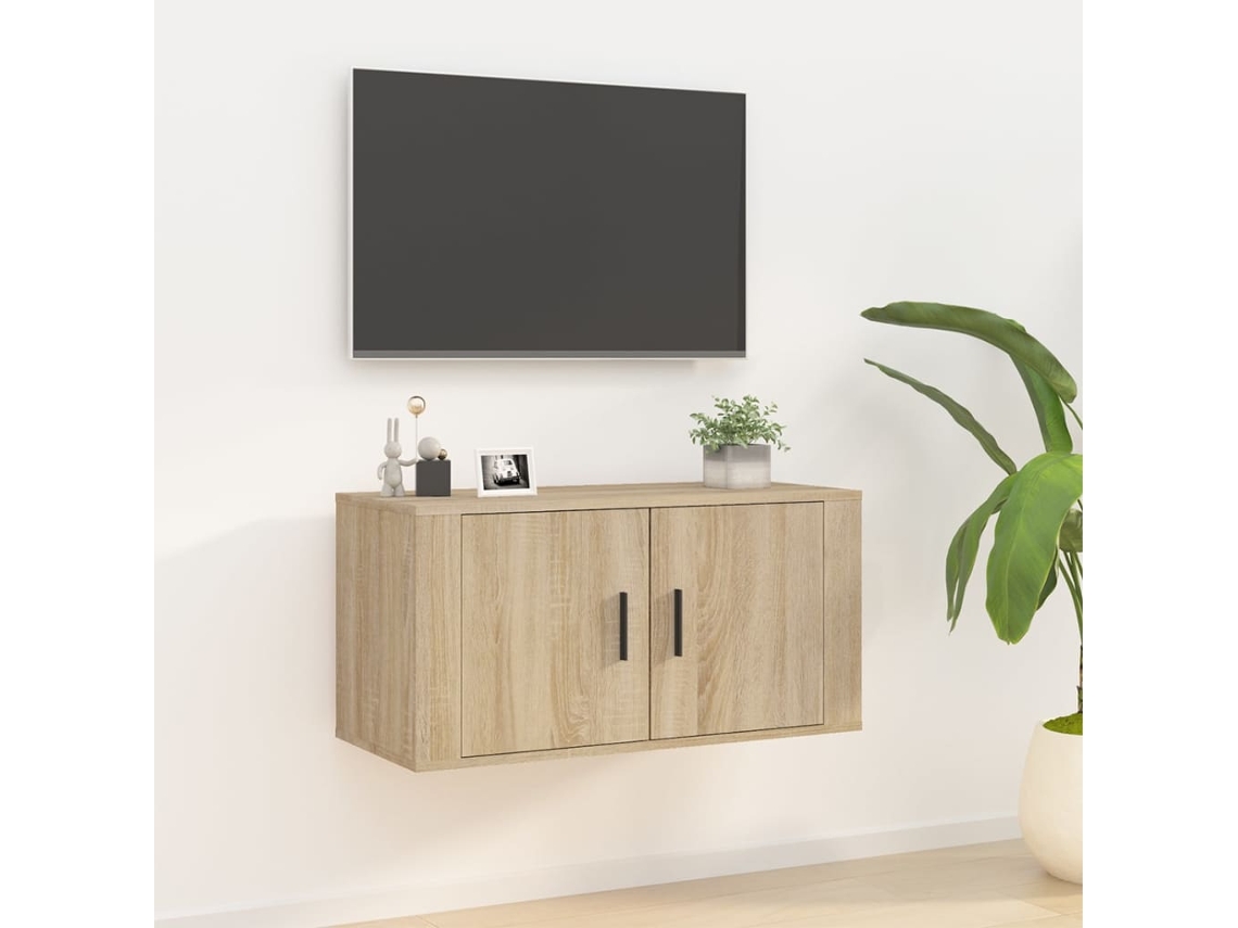 Estantería/Mueble de TV de Pared 80X34,5X40 Cm Marrón Sonoma
