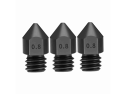 Boquillas de acero templado de 0,8 mm para filamento de 1,75 mm, extrusor de impresora 3D Creality Ender 3 CR-10 Mk8
