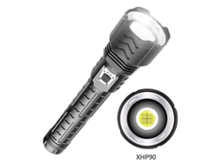 Antorcha Led Xhp90 10000lumens 5modos Ip65 Zoomable Perros/camping/emergencia Negro Yizhood