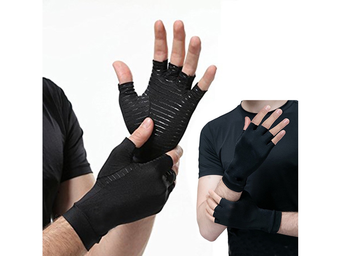 Guantes De Cobre Para Artritis Con Compresión Sin Dedos Para Deportes Y Alivio Del Dolor