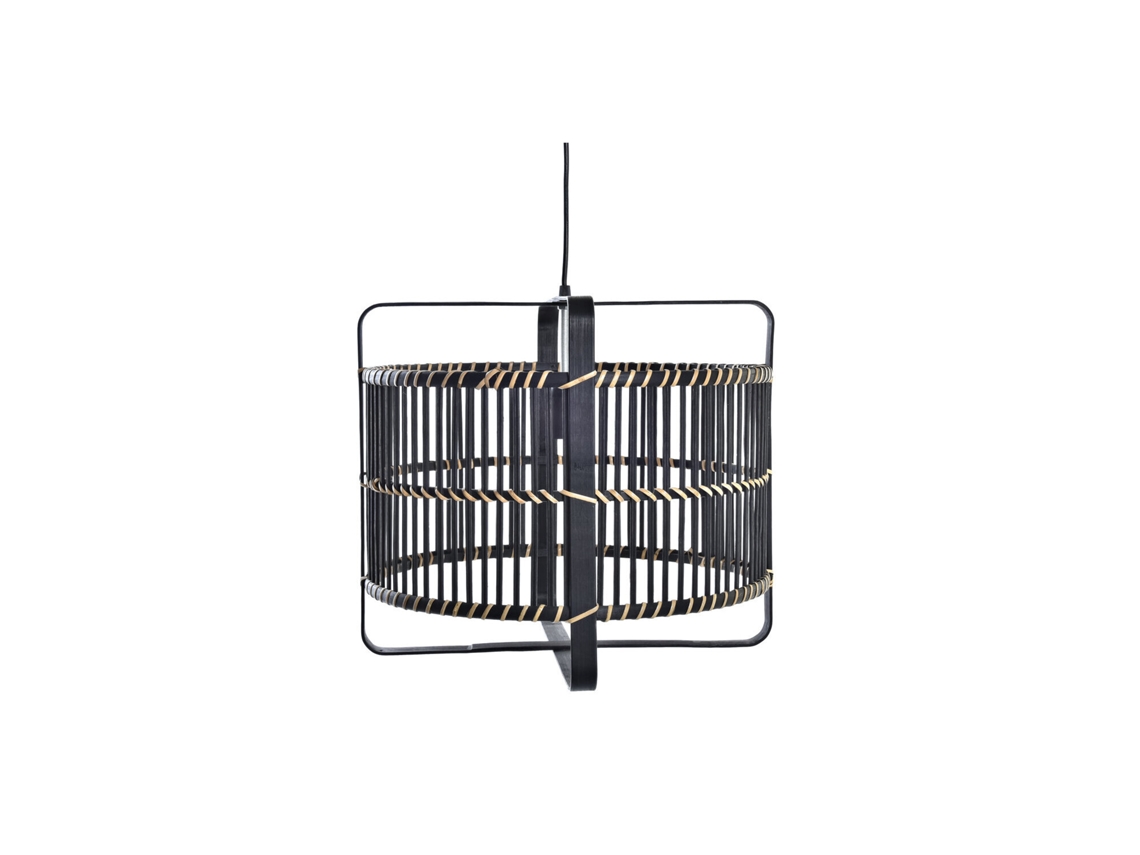Lampara Techo Bambú Negro 40x40x35cm