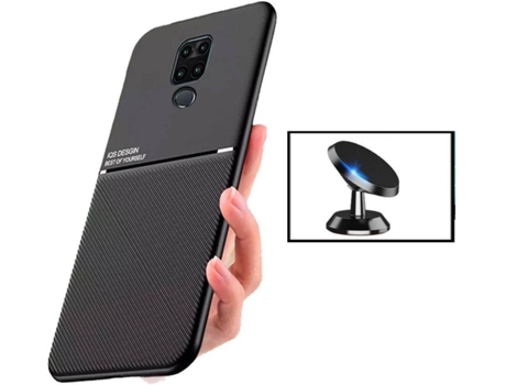 Kit Funda Magnetic Lux y Soporte Magnético de Coche Xiaomi Redmi Note 10 Lite PHONECARE Negro