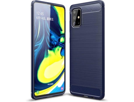 Carcasa + Protector Samsung Galaxy A71 HFS-HOUSE Carbone Azul