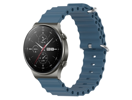 Correa de reloj inteligente para Huawei GT2 Pro 22 mm Silicona estilo océano de color sólido (Gris)