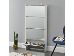Zapatero [EN.CASA] Blanco (Tablero de fibra de madera - 134 x 63 x 17 cm)