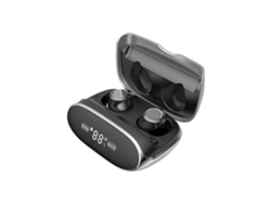 YEMAESRE Auriculares YEMAESRE LCD Carga Bluetooth Negro