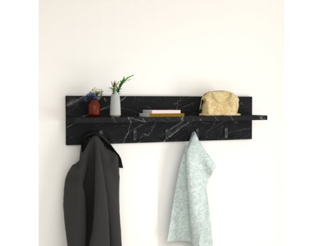 Perchero EN.CASA (80 x 11 x 18 cm - Negro)