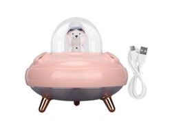Mini Humidificador Ovni, Bonito, 400 Ml, Doble Boquilla, Nebulizador Portátil De Aire Frío, Rosa.