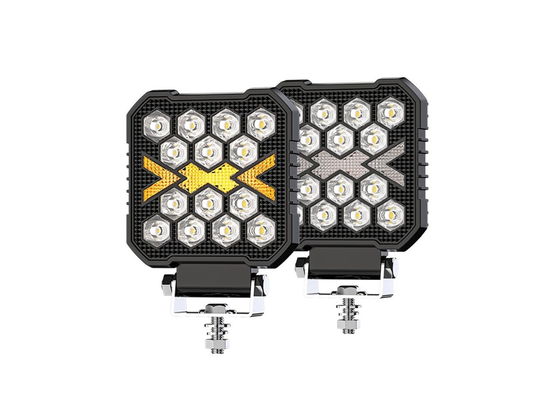 Luces De Trabajo Led De 4 Pulgadas Para Camión, Luz De Trabajo Auxiliar Blanca Ámbar De 30 W Para Conducción Todoterreno, Tractor, Suv, Atv Y Barco.