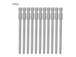 Juego De 11 Puntas De Destornillador De Acero Hueco En Forma De Estrella De 100 Mm Para Destornilladores Eléctricos.
