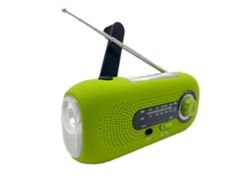 Radio Meteorológica Solar De Emergencia 2000 Mah Manivela Portátil Radio Am/fm/verde Gertiz