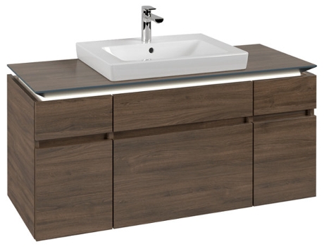 Villeroy &amp Boch Legato Unidad de lavabo B683 1200x550x500mm centrada en el lavabo iluminación LED