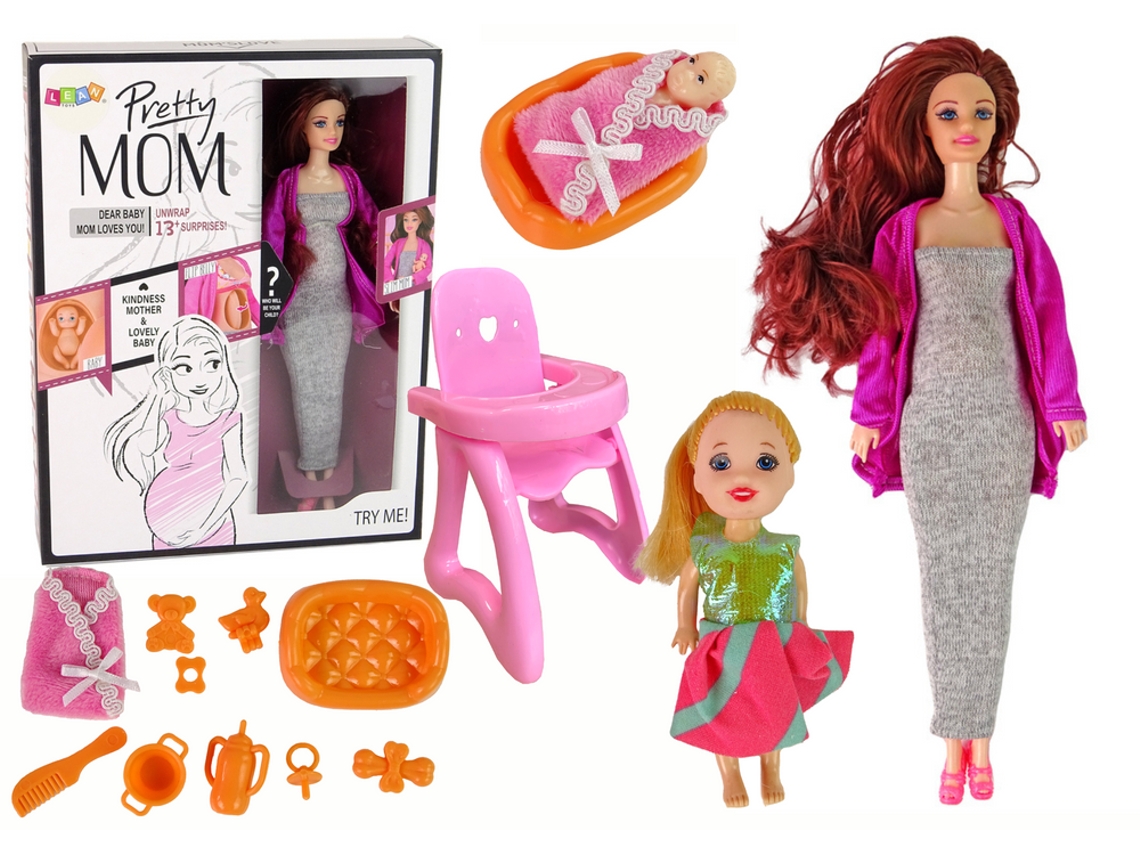 Accesorios para el cabello largo de la muñeca embarazada B.active