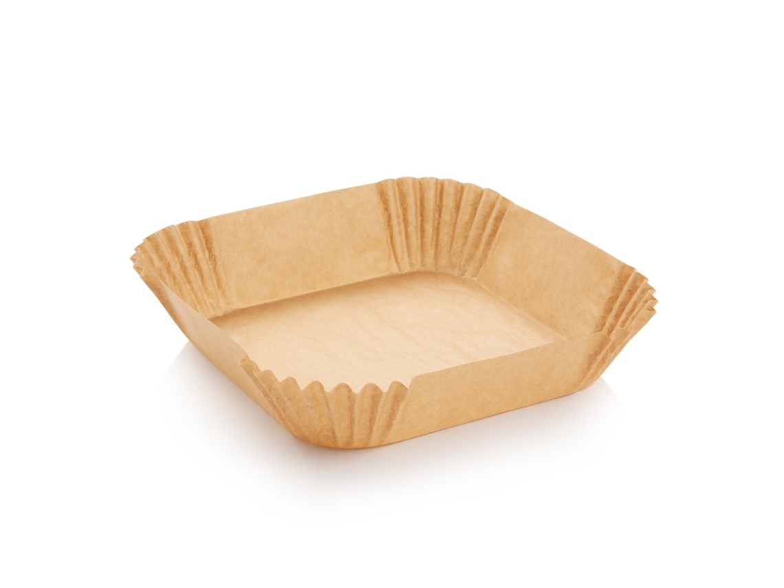 Moldes De Papel Cuadrados Para Air Fryer Delícia 23 X 23 Cm, 50 Pcs Tescoma