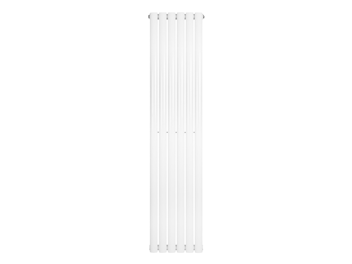 Radiador ovalado de una sola columna de 1600x360 mm - Blanco | Acero al carbono, 1,5 mm, 844 W | Diseño elegante | Alta eficiencia |