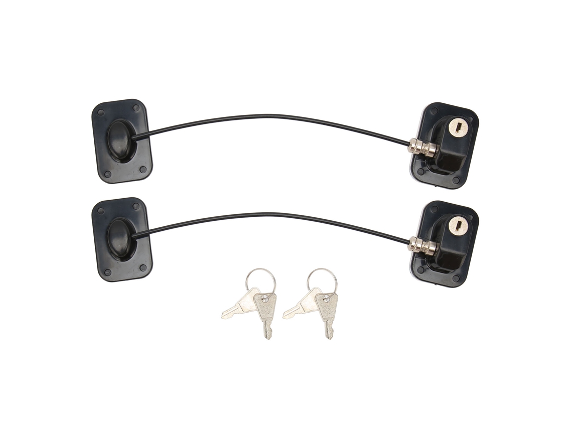 2 Piezas Candado Nevera 4 Llaves Plástico Acero Inoxidable Para Niños Nevera Congelador Armario Ventana Puerta