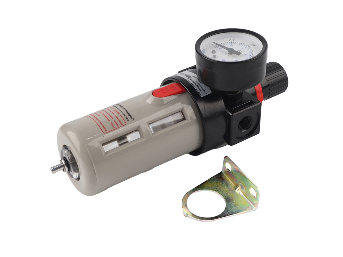 Unidad De Tratamiento De Aire Bfr-2000 Con Regulador De Presión, Filtro Y Manómetro De 1/4''