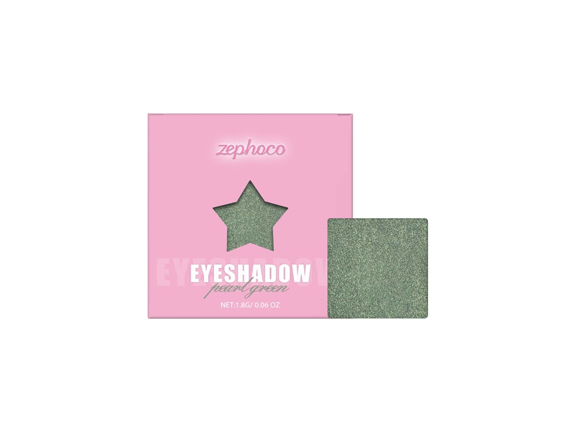 Paleta de sombras de ojos monocromáticas verde perla