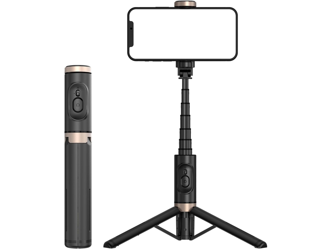 Trípode Portátil Para Selfies Con Control Remoto - Soporte Para Teléfono Para Grabar Videos (negro)