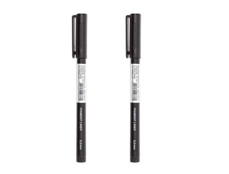 2 rotuladores finos pigmentados negros - 0,5 mm RICO DESIGN