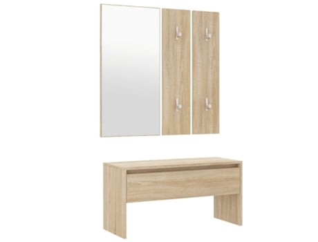 Juego De Muebles De Recibidor VIDAXL Marrón Madera contrachapada (80x30.5x40 cm )
