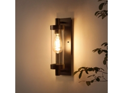 Zmh Lámpara De Pared Para Interiores Y Exteriores Negra E27 Max. 40w Sin Bombilla Para Jardín Terraza Balcón