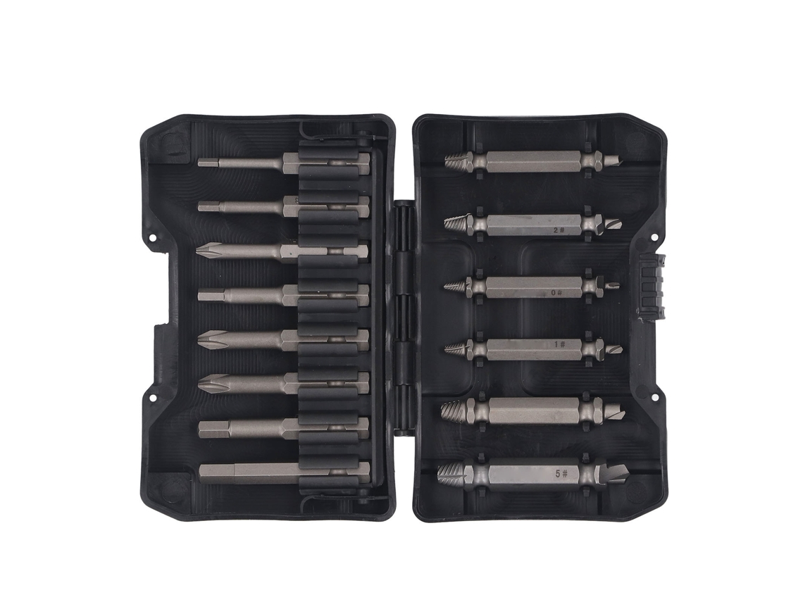 Juego De 14 Puntas Extractoras De Tornillos De Acero De Alto Carbono De Doble Extremo Para Tornillos Dañados O Rotos.