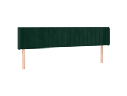 Cabecero de cama de terciopelo verde oscuro con solapas MAISON EXCLUSIVE (203x16x78 cm)