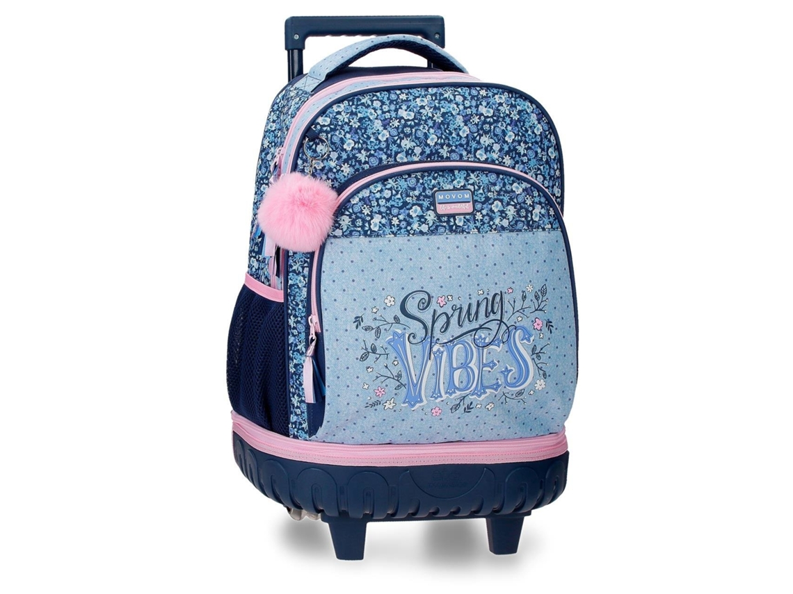 Mochila compacta desmontable MOVOM Spring Vibes (azul marino, 32x43x21cm)