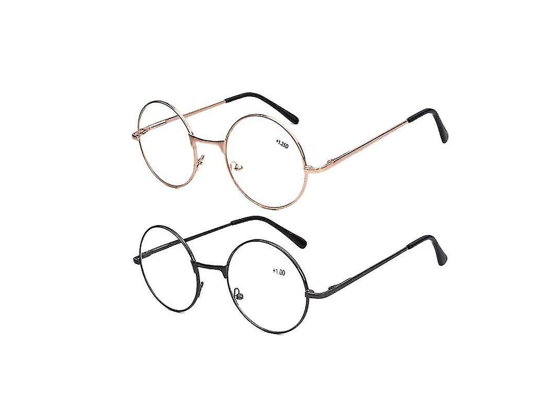 Gafas De Lectura Redondas De Metal Estilo Vintage Para Hombre Y Mujer +1.00~4.00 Regalo Ideal