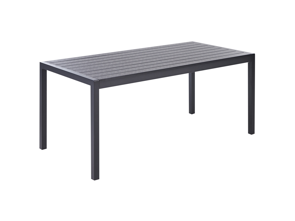 Mesa de comedor BELIANI Vernio de Madera plástica, Aluminio Negro 90x180x76