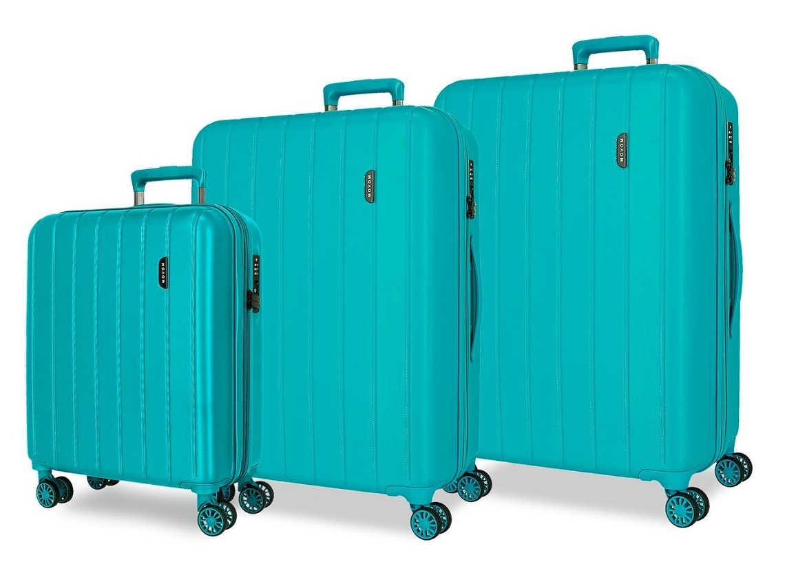 Movom Juego De Maletas Wood Abs Turquesa